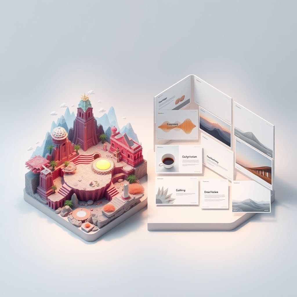 Comparativa entre imágenes generadas por IA y plantillas de Freepik