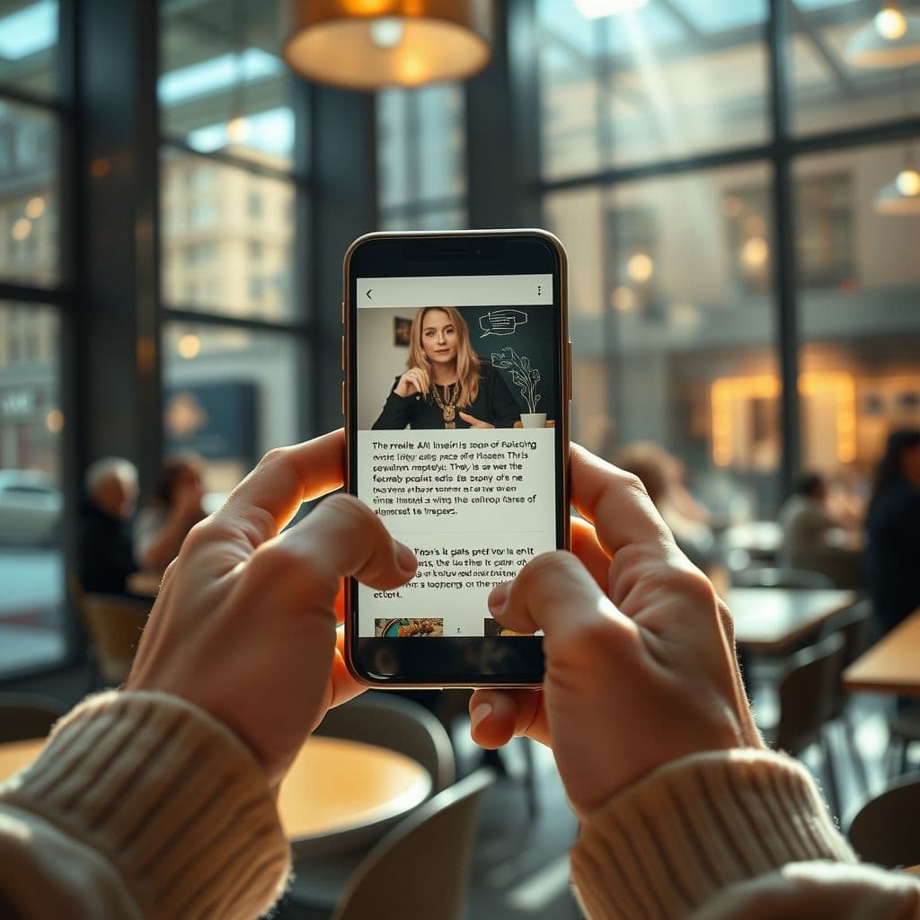 Proceso de generación de imágenes con Grok en smartphone