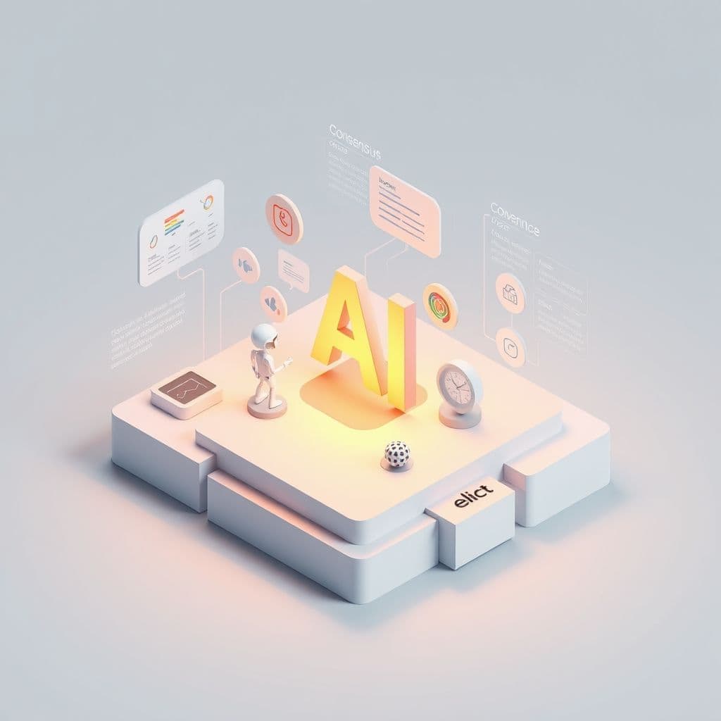 Comparación visual de las tres herramientas de IA académica