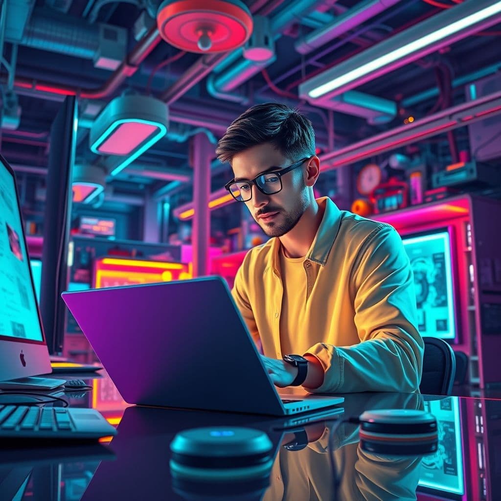 Persona utilizando múltiples herramientas de IA en una pantalla de computadora