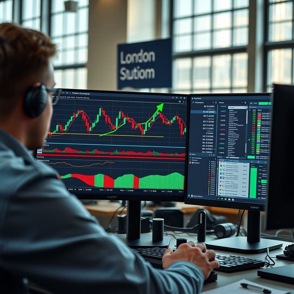 Ejemplo visual de señales de trading generadas por IA