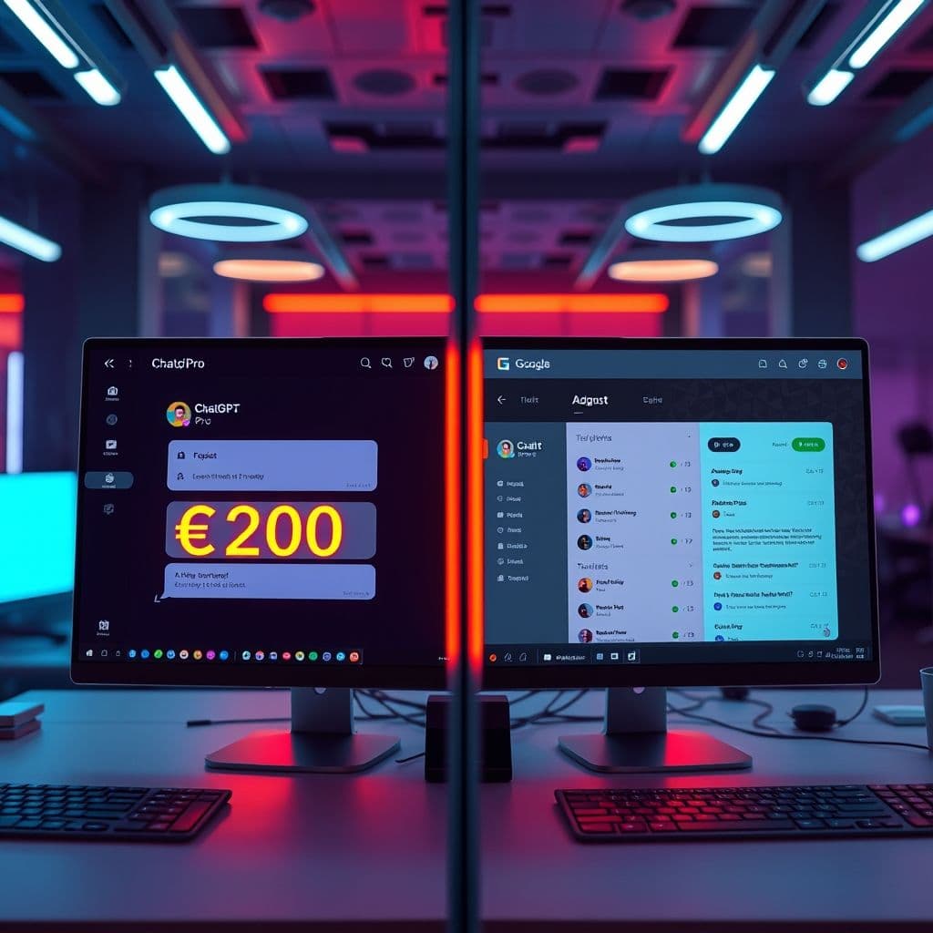 Interfaz comparativa entre ChatGPT de pago y versiones gratuitas