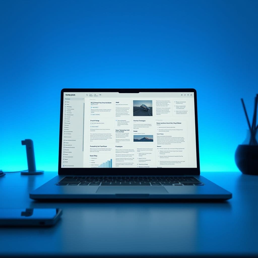 Interfaz de Notebook LM mostrando la organización de documentos con IA