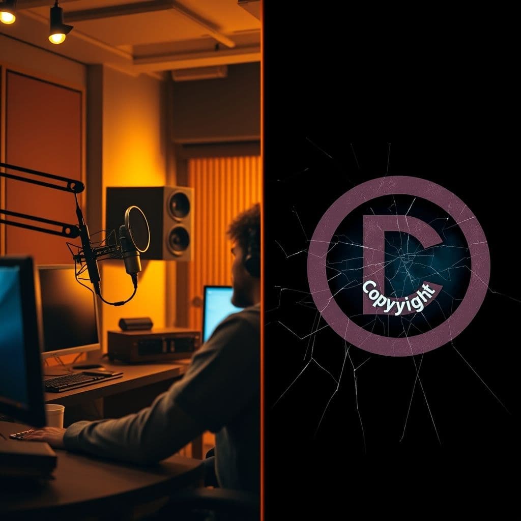 Comparación entre contenido original y contenido con posibles problemas de copyright