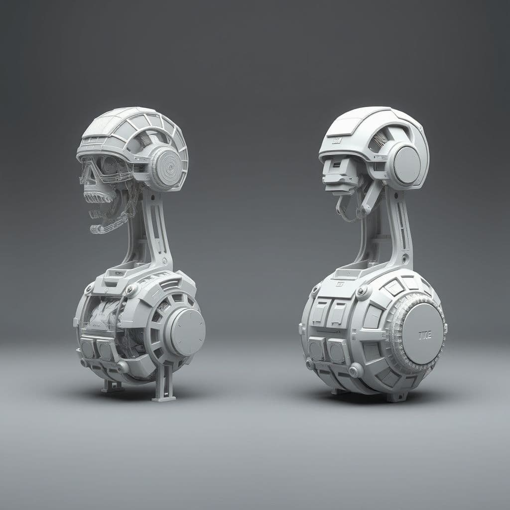 Comparación entre modelo 3D generado por IA y uno optimizado para videojuegos