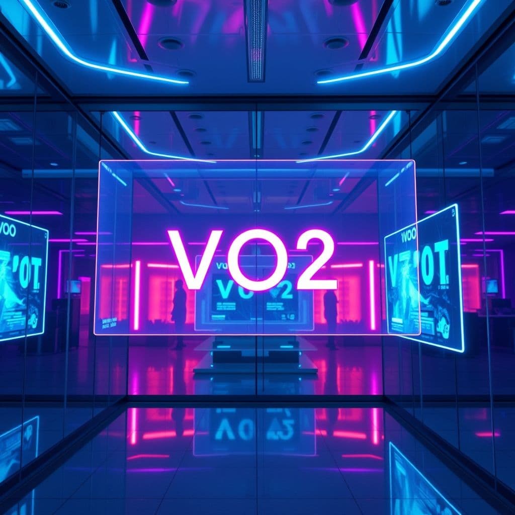 Interfaz de Google VO2 mostrando el proceso de creación de videos con IA