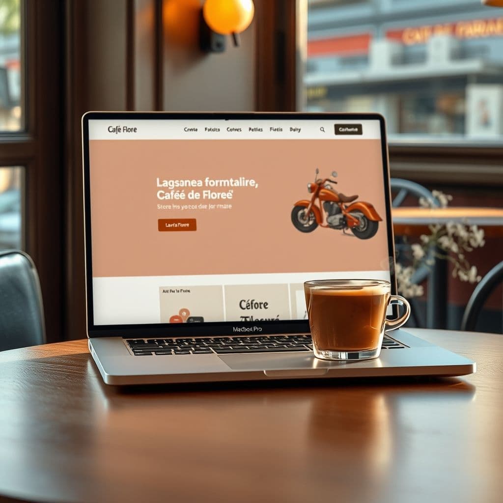 Ejemplo de una landing page generada por Framer AI con diseño moderno y colores personalizables