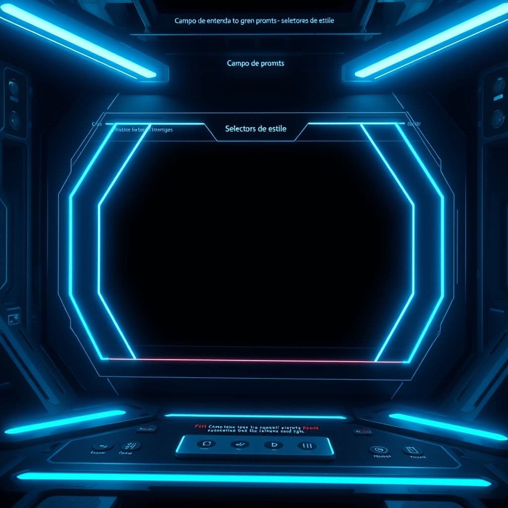 Interfaz de usuario de una herramienta de generación de imágenes con IA