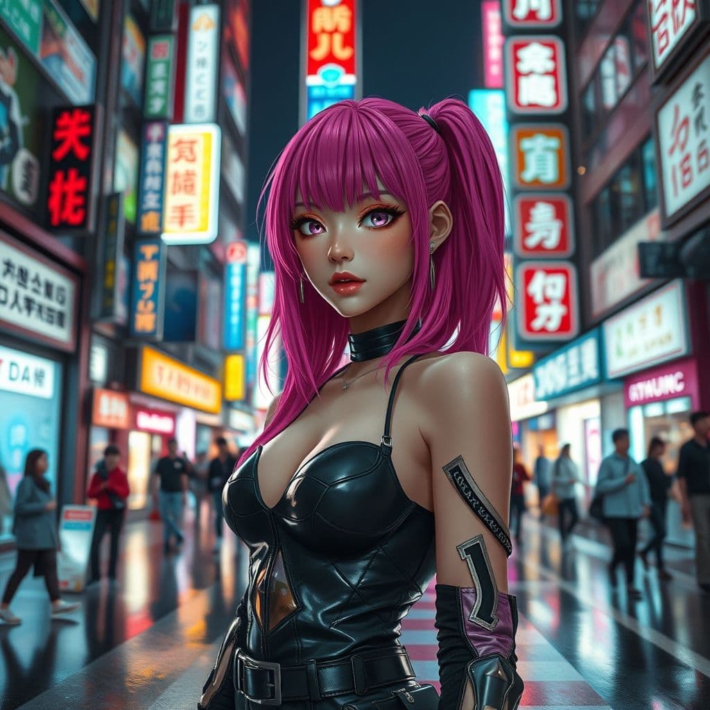 Ejemplo de imagen en estilo anime generada con Piclumen