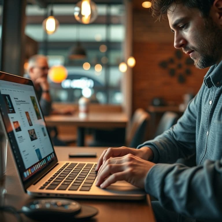 Persona usando n8n para automatizar tareas en redes sociales y email