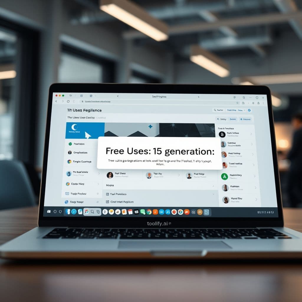 Vista detallada de una herramienta en Toolify AI mostrando información de usos gratuitos