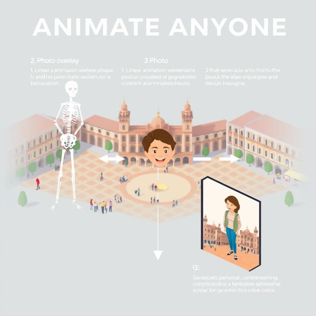 Proceso paso a paso de animación con Animate Anyone