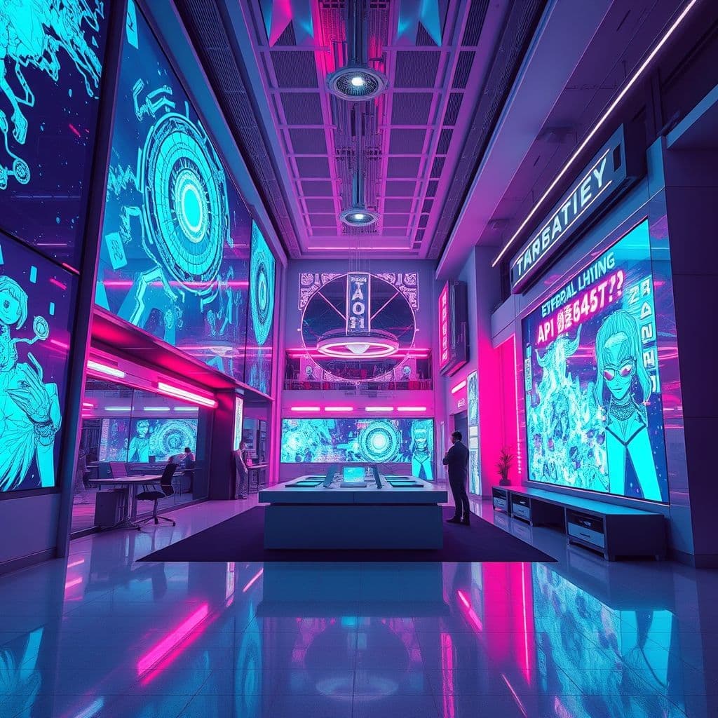 Generador de imágenes con IA mostrando ejemplos de creaciones digitales