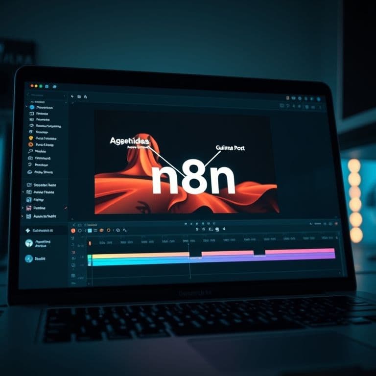 Interfaz de n8n con agente principal y subagentes configurados