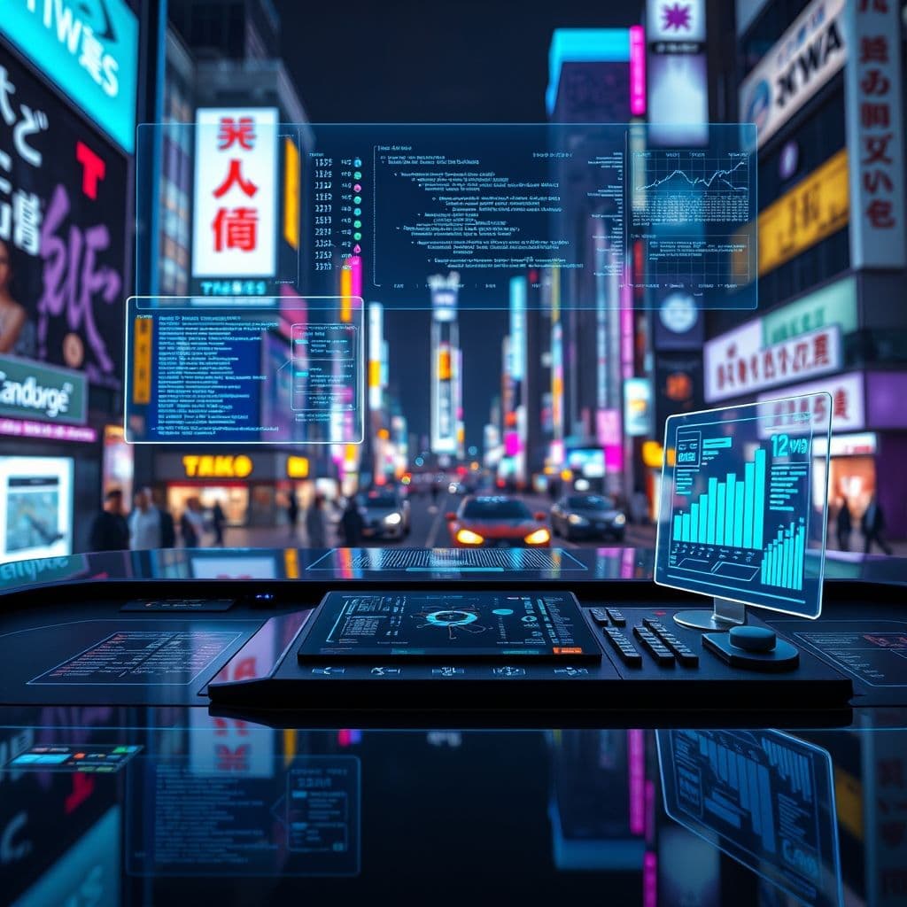 Interfaz futurista de Minimax mostrando sus múltiples funciones de IA integradas