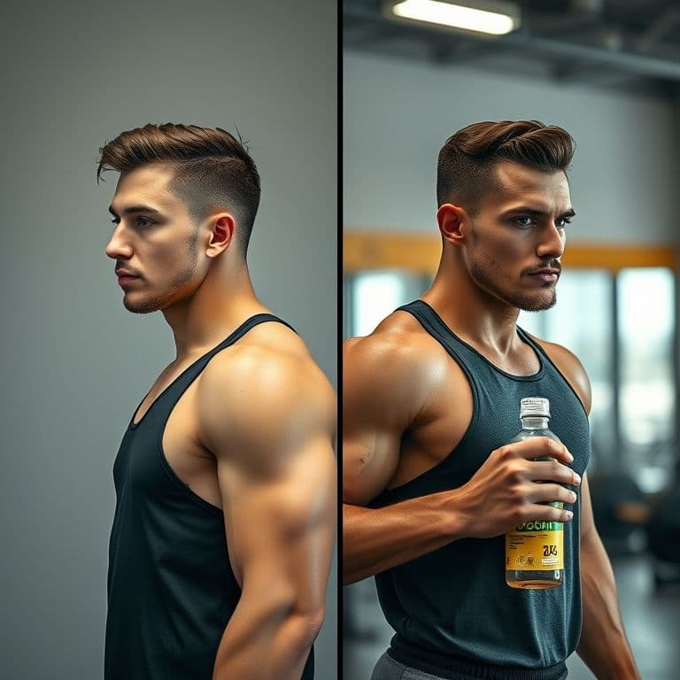 Comparación antes y después de imagen generada con Nano Banana mostrando consistencia perfecta