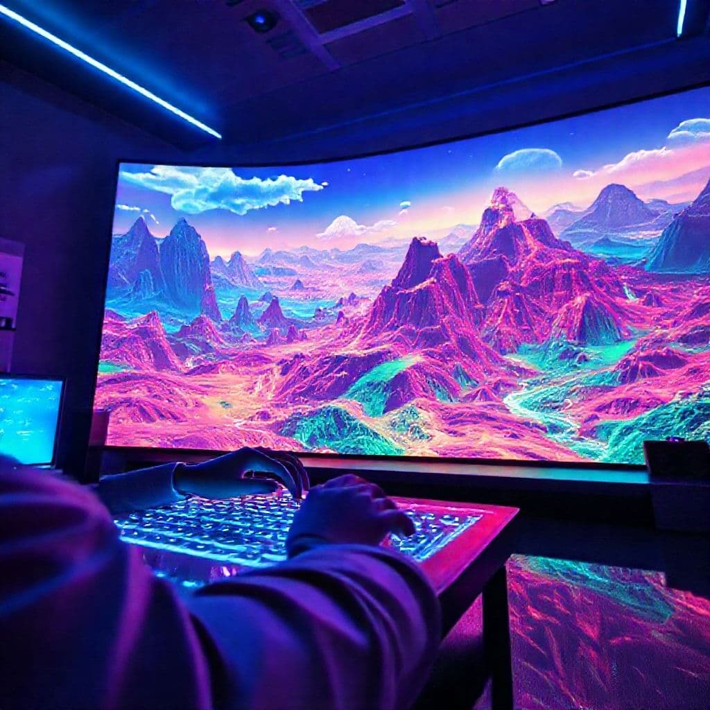 Interfaz de Gentube.app generando una imagen surrealista en tiempo real