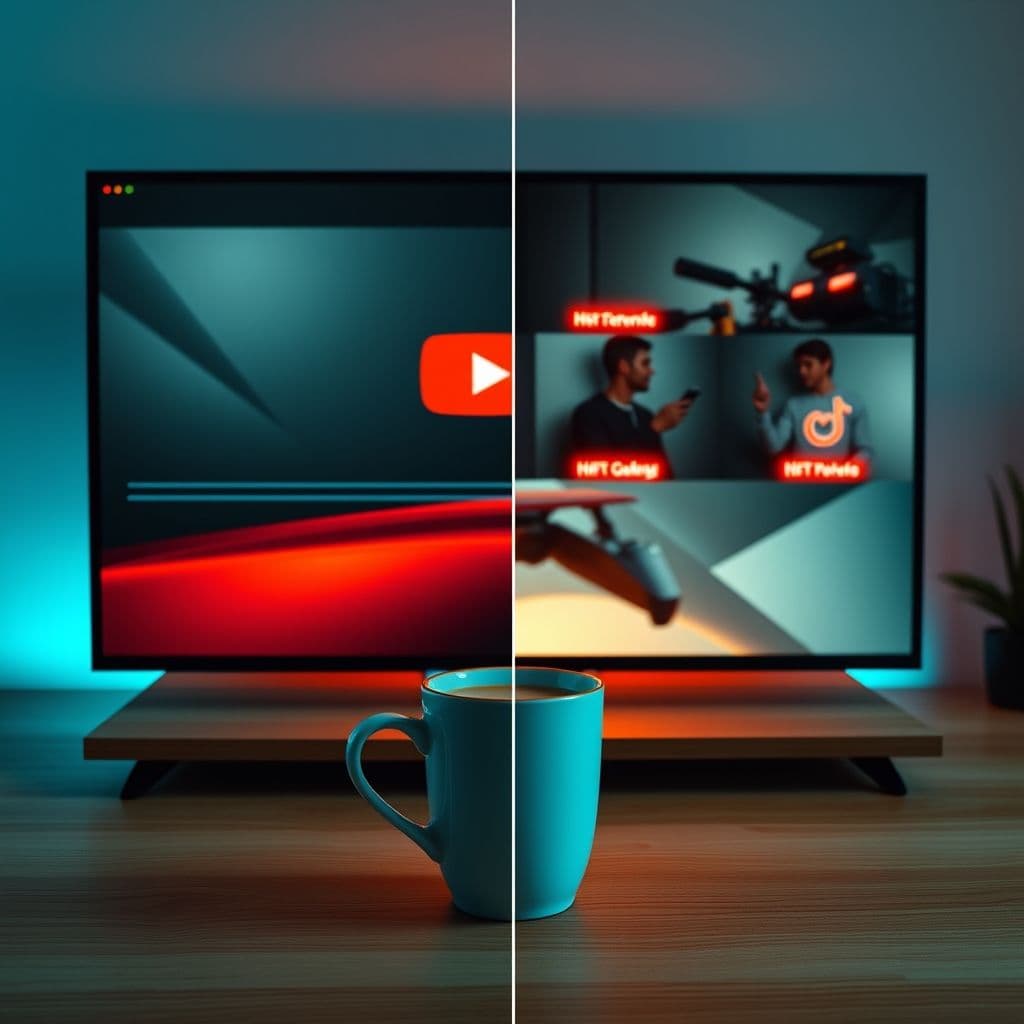 Comparación entre video largo original y clips cortos editados