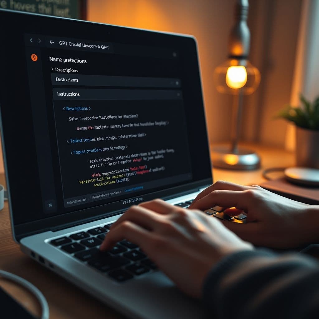 Ejemplo de panel de configuración de un GPT personalizado