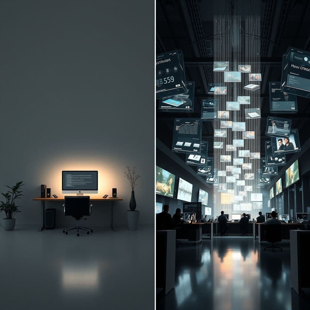 Comparación visual entre ChatGPT y Google AI Studio mostrando capacidades