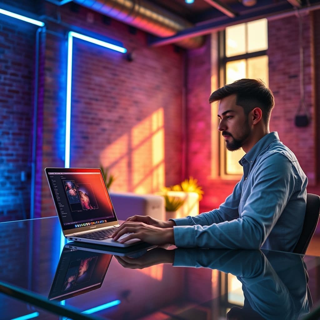 Persona usando una herramienta de IA para crear clips virales de videos