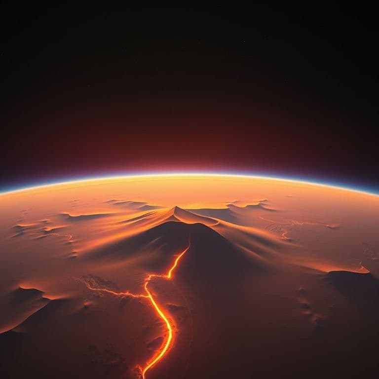 Ejemplo de transición satélite-tierra creada con Pixverse