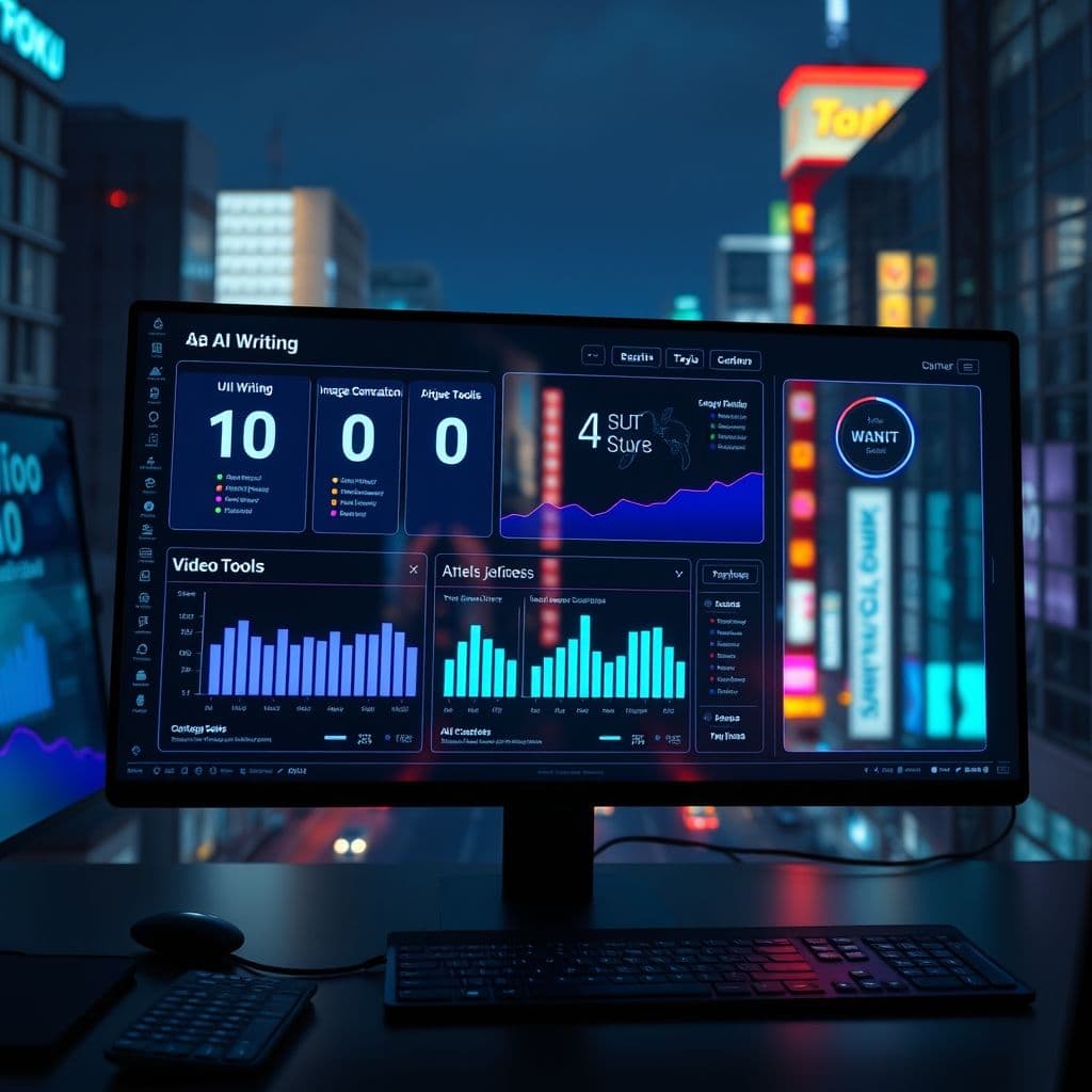 Interfaz moderna de Toolify AI mostrando categorías de herramientas de inteligencia artificial