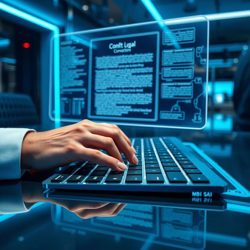 Interfaz de Claude mostrando la generación de un contrato legal con IA