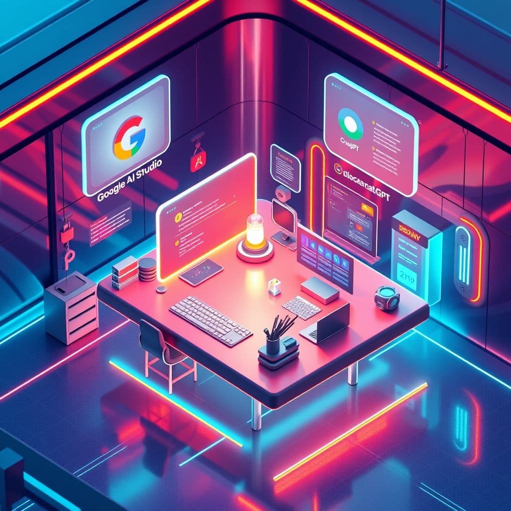 Comparación visual entre Google AI Studio y otras plataformas de IA