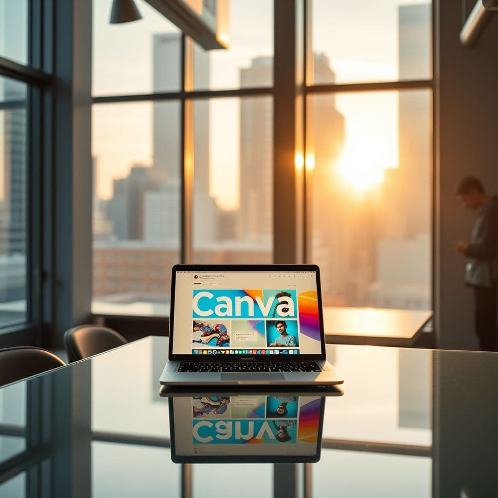 Interfaz de Canva mostrando herramientas de IA integradas