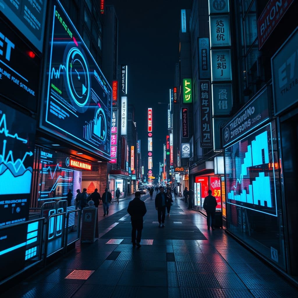 Interfaz futurista de Bart mostrando resultados de búsqueda en tiempo real