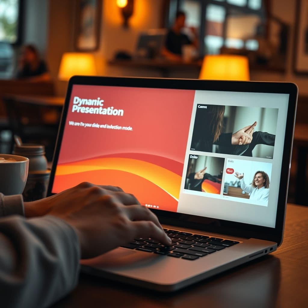 Interfaz de Canva Magic Write mostrando la transformación de texto a presentación