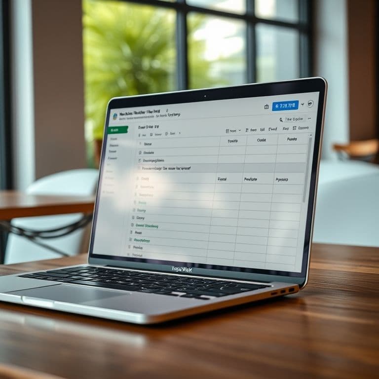 Ejemplo de Google Sheets con ideas de contenido y copies registrados