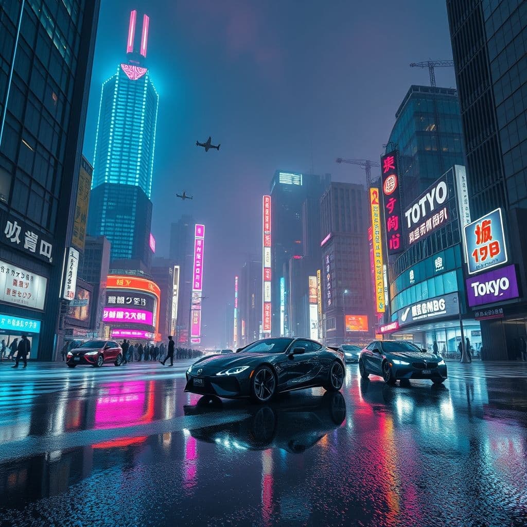 Ejemplo de video generado por PixVerse mostrando una escena futurista