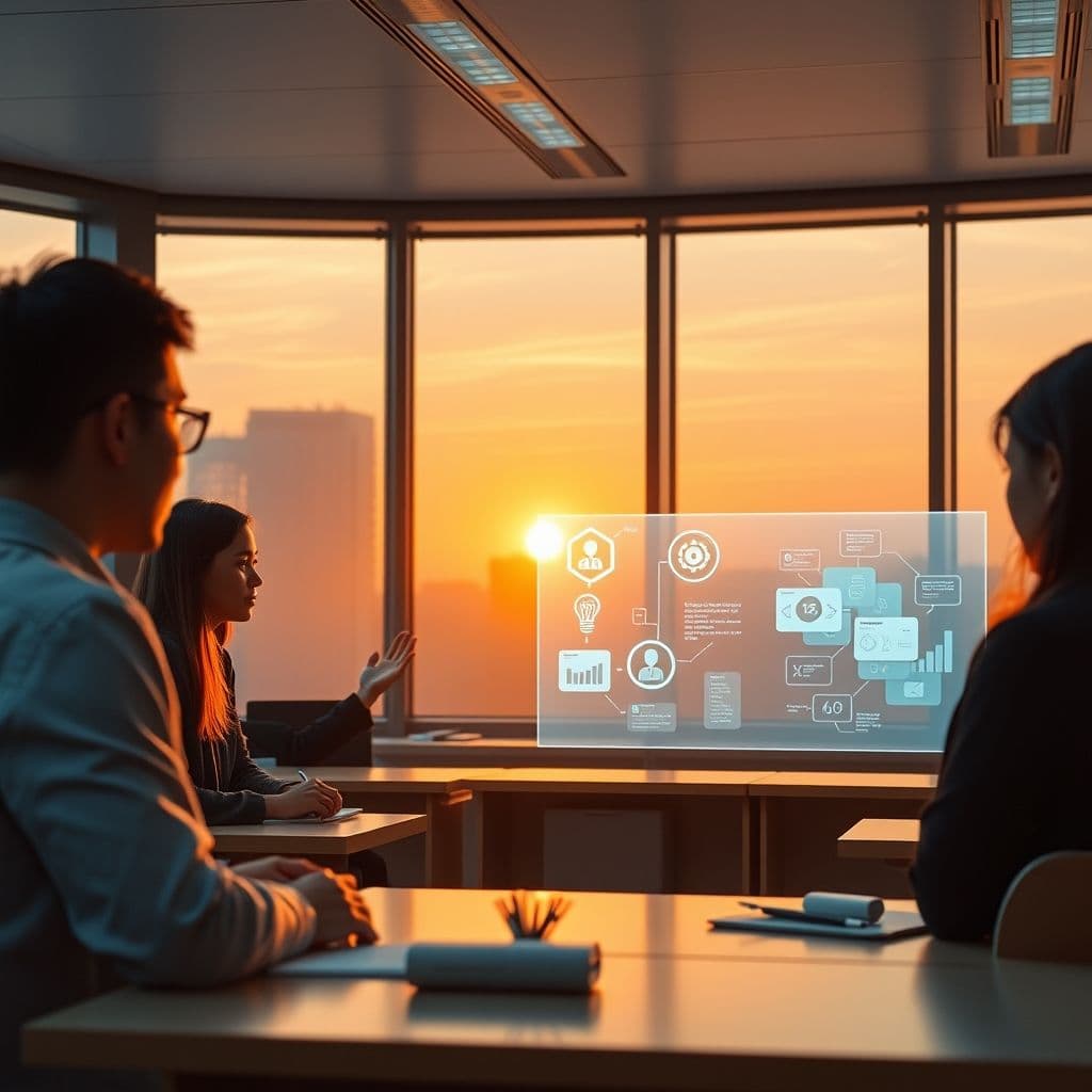 Docente utilizando herramientas de inteligencia artificial en el aula