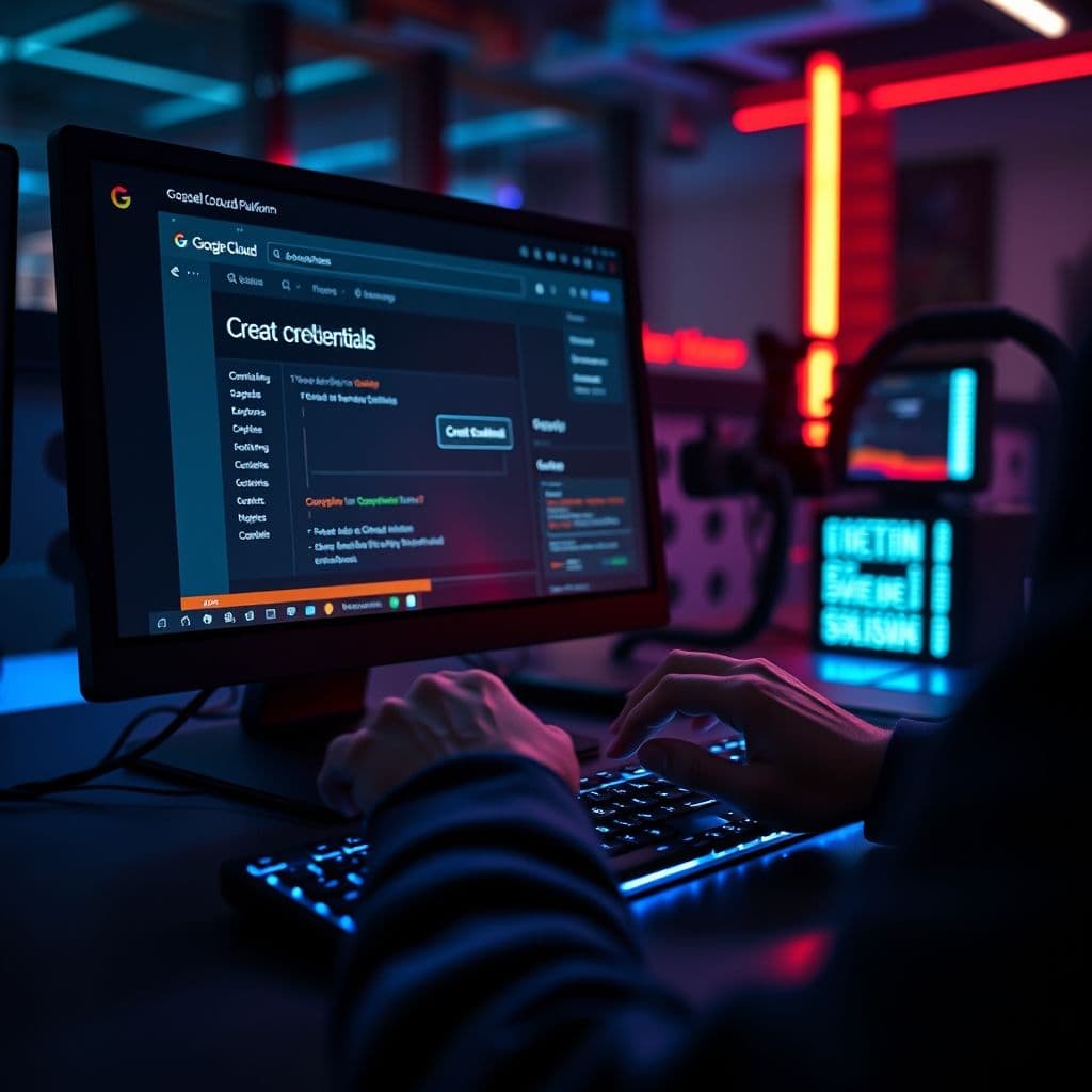 Pantalla de creación de API key en Google Cloud platform