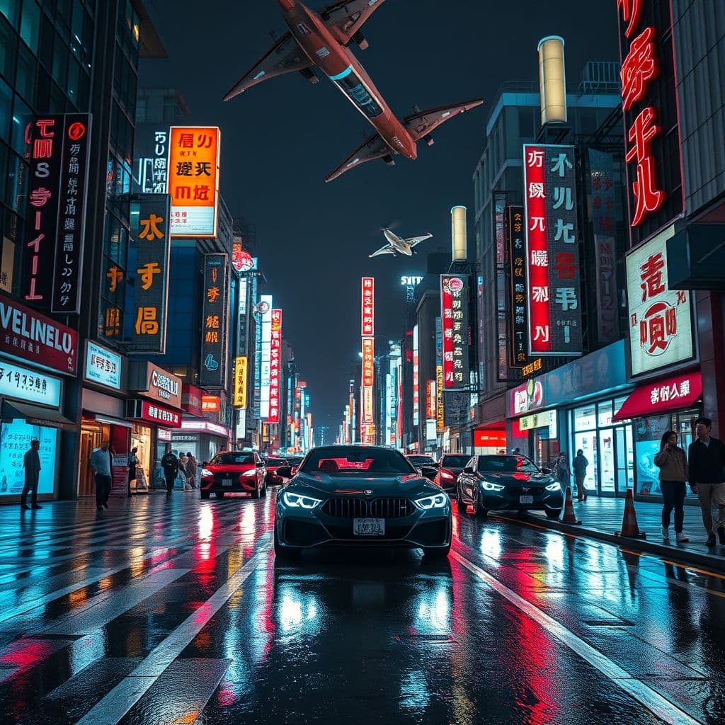 Ejemplo de video generado con Email mostrando una ciudad futurista