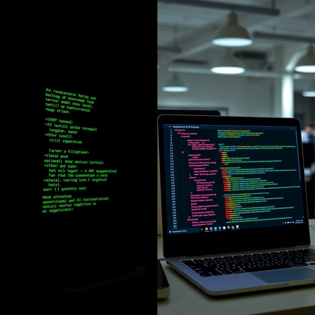 Comparativa visual entre terminal tradicional y Warp con IA